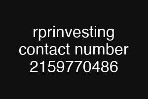 rprinvesting contact number 2159770486